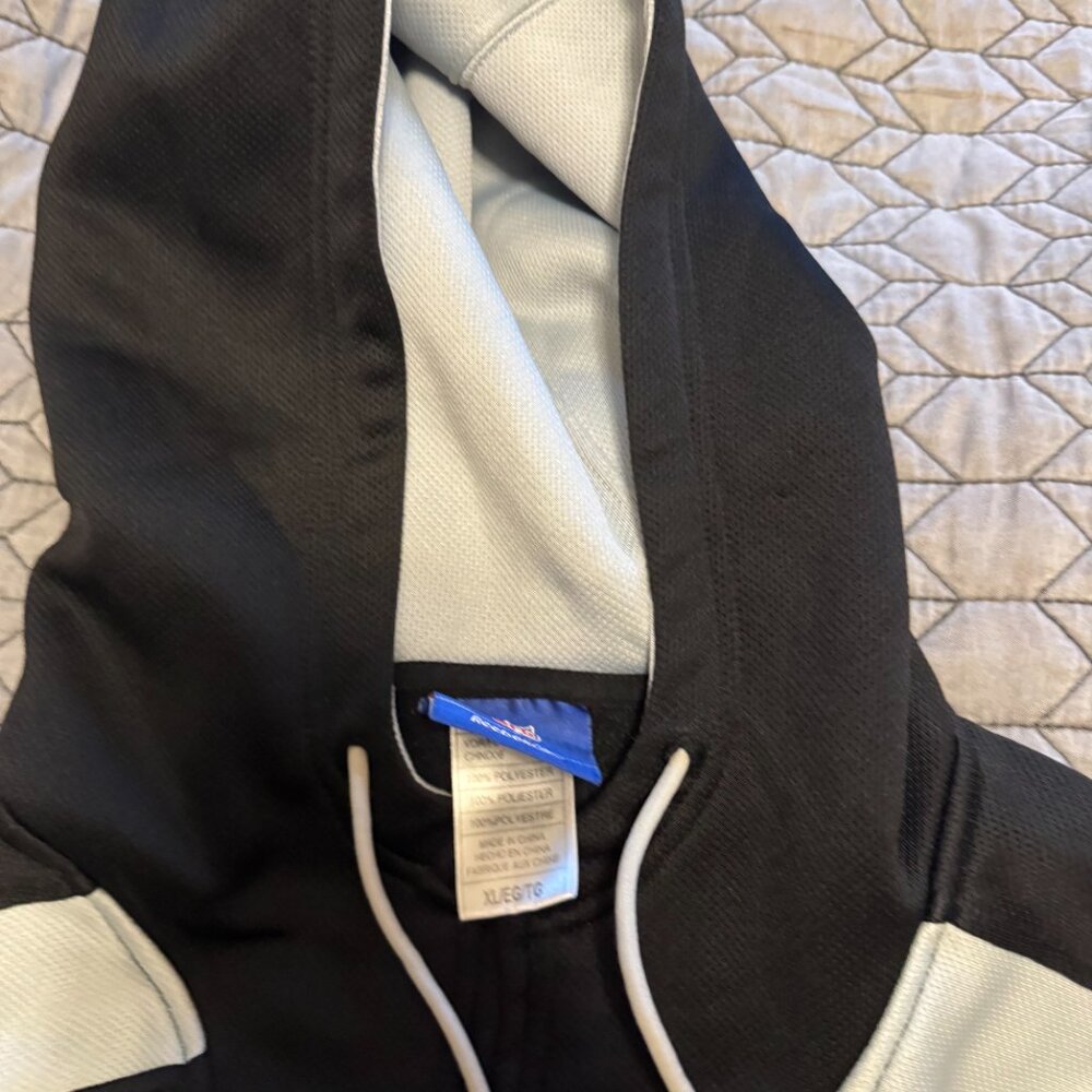 Reebok Las Vegas Raiders Black Hoodie XL Silver Logo NFL - Picture 4 of 5